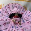 Dark Pink Cotton Poshak For Laddu Gopal