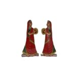 Asht Sakhi Wooden Gopi Set (10 Gopi's 2 Darbaan)