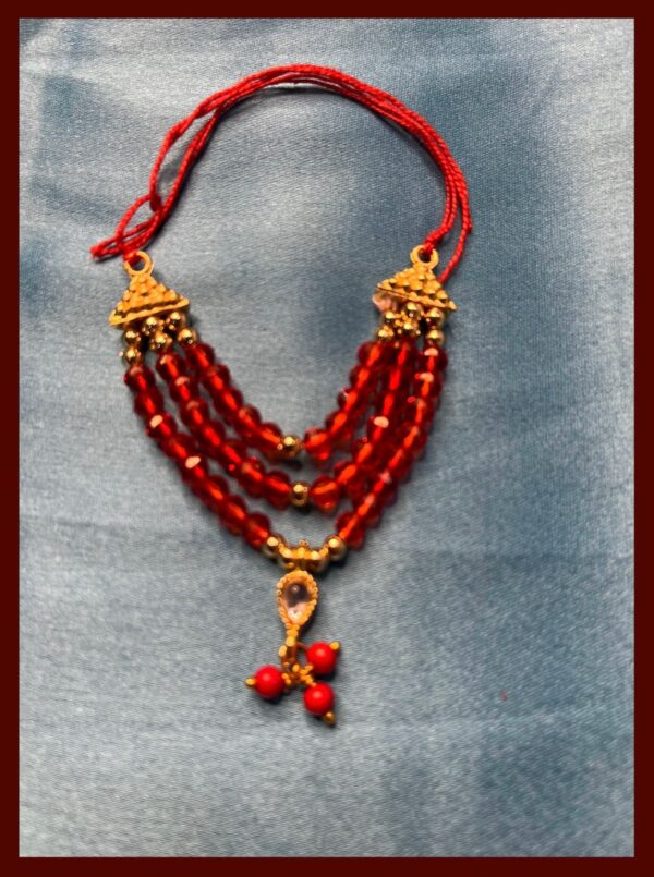 Red Moti Mala (Suitable For 6 no. Gopal Ji)